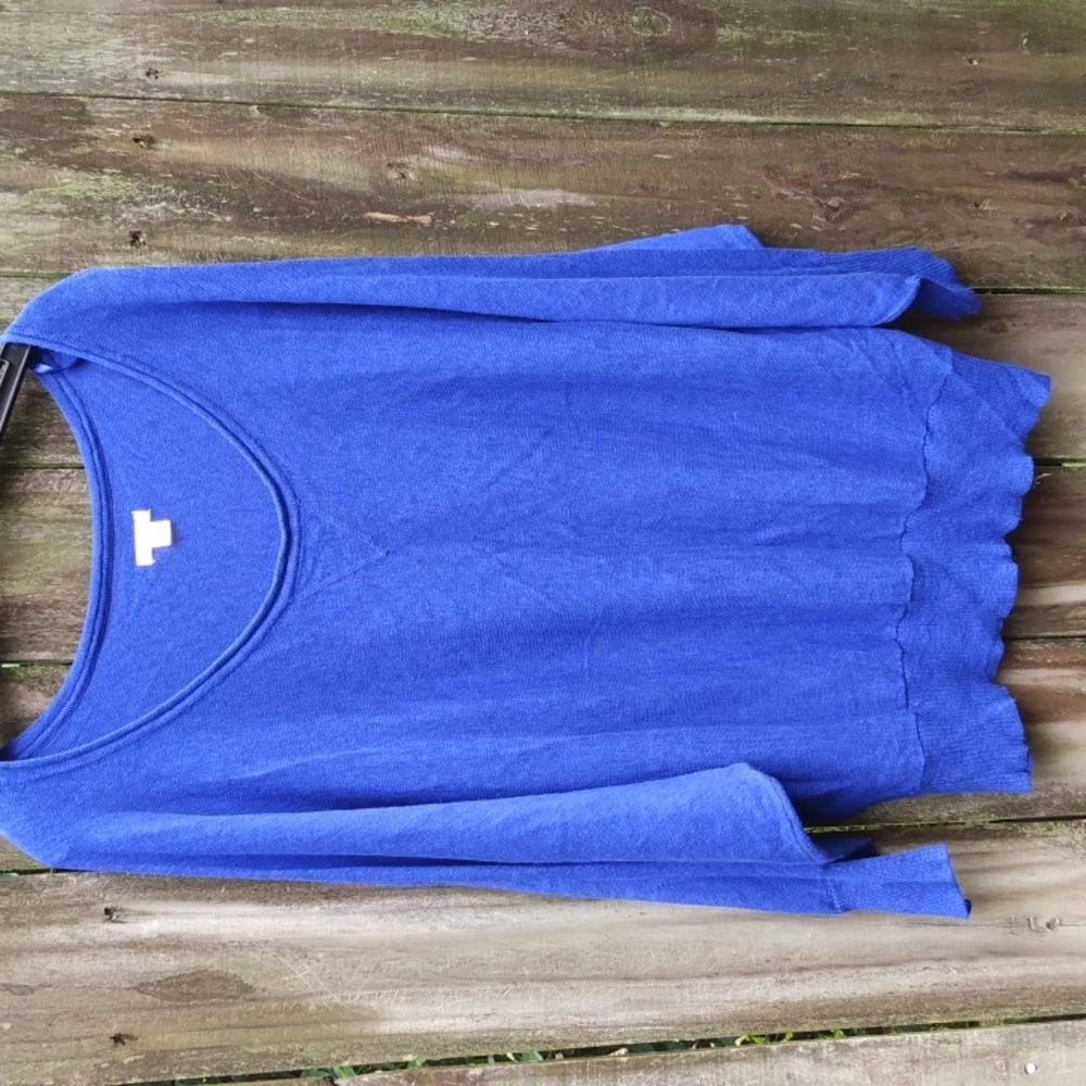 Royal Blue Ladies Batwing Sweater XL - Picture 3 of 8